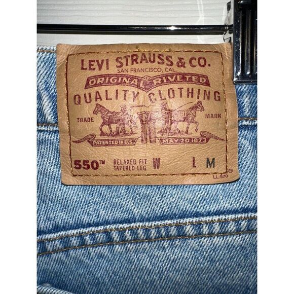 Levi’s Vintage 1998 Perfectly Distressed 550 Relaxed Fit Tapered Leg Jeans SZ10 - Picture 15 of 16